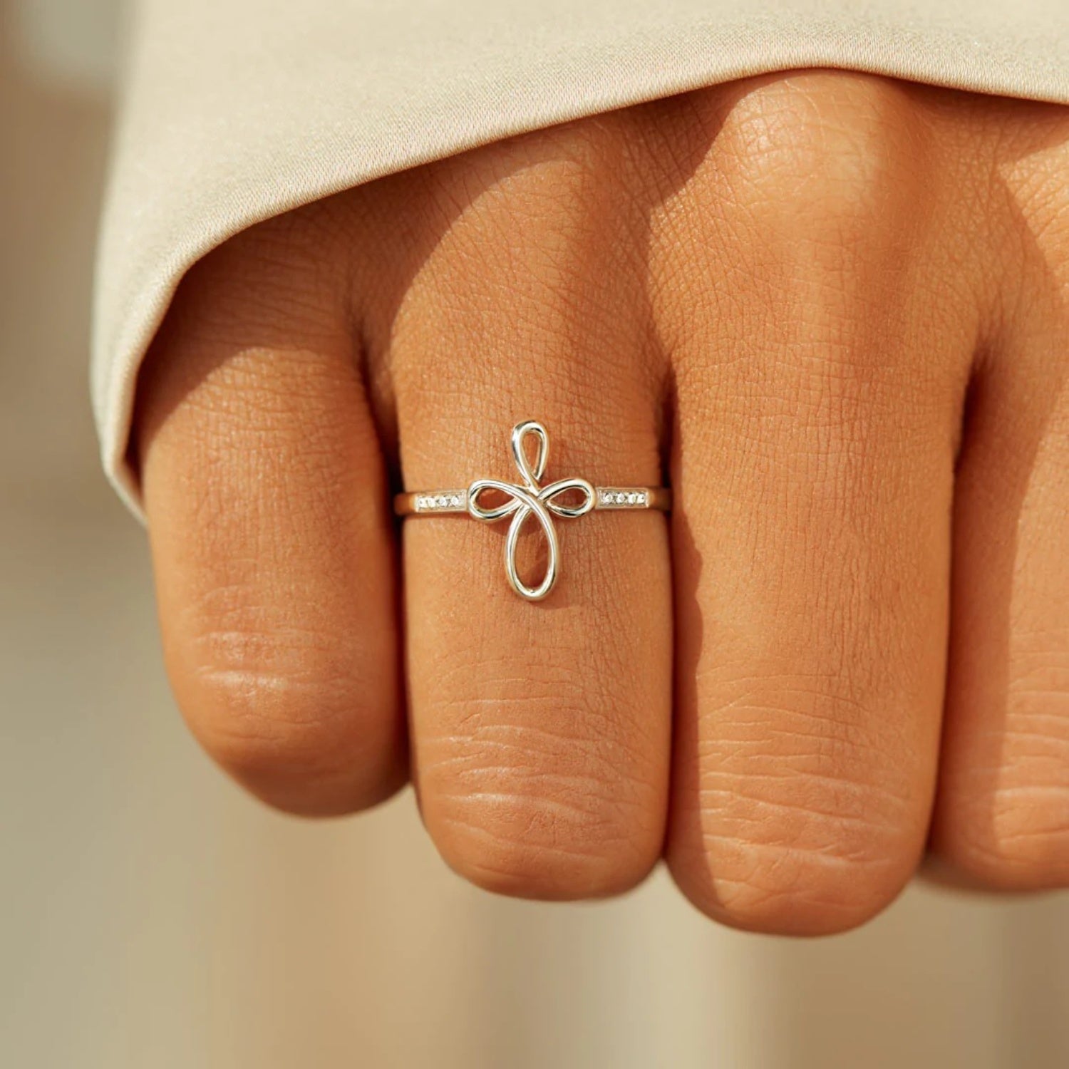 925 Sterling Silver Geometric Ring Silver 495fc69f-05b0-4b20-b774-3e5fd9a012be-Max Trendsi