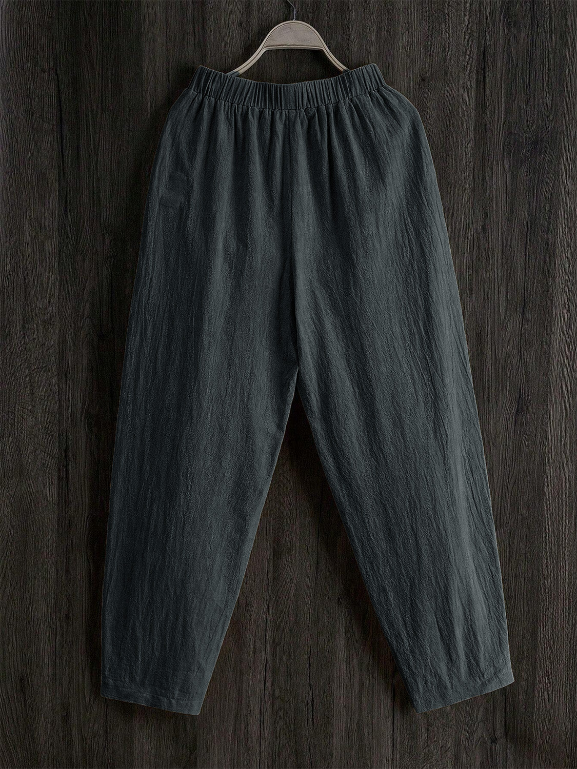 Elastic Waist Pants with Pockets 4b4a4cd5-a67b-42ad-8755-fa91bcc41f83-Max Trendsi