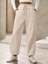 Ivy Lane Drawstring Joggers with Pockets Tan 4bb5a17c-08d3-4f10-a769-3603a38caa09-Max Trendsi