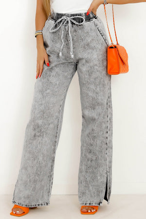 Slit Drawstring Jeans with Pockets 4c1abfe7-ecb2-4a2e-86e9-af1c26827881-Max Trendsi