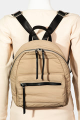 Fame Adjustable Strap Nylon Backpack Bag Khaki One Size 4d702508-558d-4d58-a46e-cdd78245e6c1-Max Trendsi
