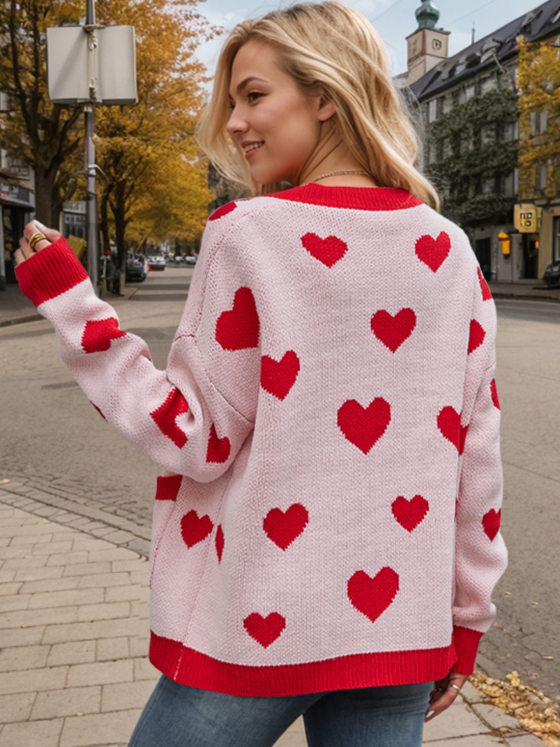 Heart Button Up Dropped Shoulder Long Sleeve Cardigan 4da2a172-05f9-45f5-b309-c5021fbadf6d-Max Glownestbest