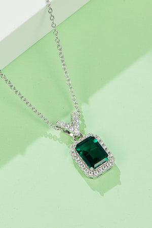 Adored 1.25 Carat Lab-Grown Emerald Pendant Necklace 4db4524fd748440d8c3fff19b4bf3f61-Max Trendsi