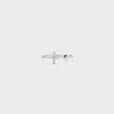 Heart Shape Cross Inlaid Zircon Open Ring Silver One Size 4e9c3f71-5ab9-4c0e-8139-80b5650b4412-Max Trendsi