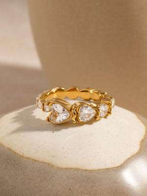 Stainless Steel Heart Rhinestone Ring 4ed414df-2e09-47af-b912-f8acc44be384-Max Trendsi