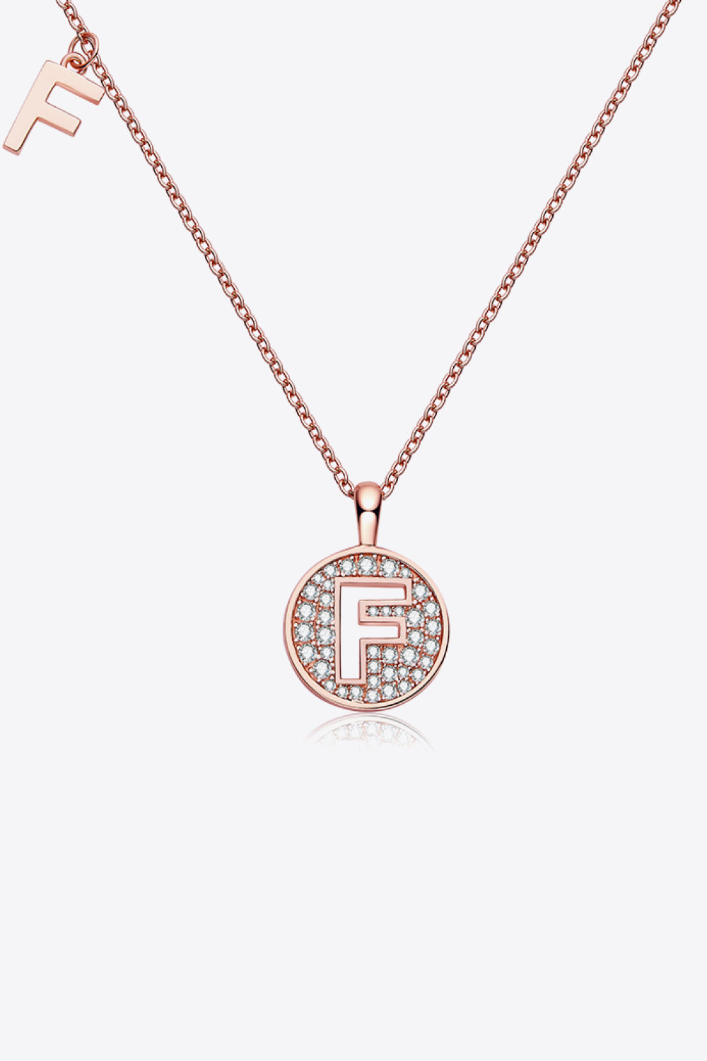 Moissanite A to J Pendant Necklace F One Size 4f2f6dfca39a4c8d97f3482dd851a046-Max Trendsi