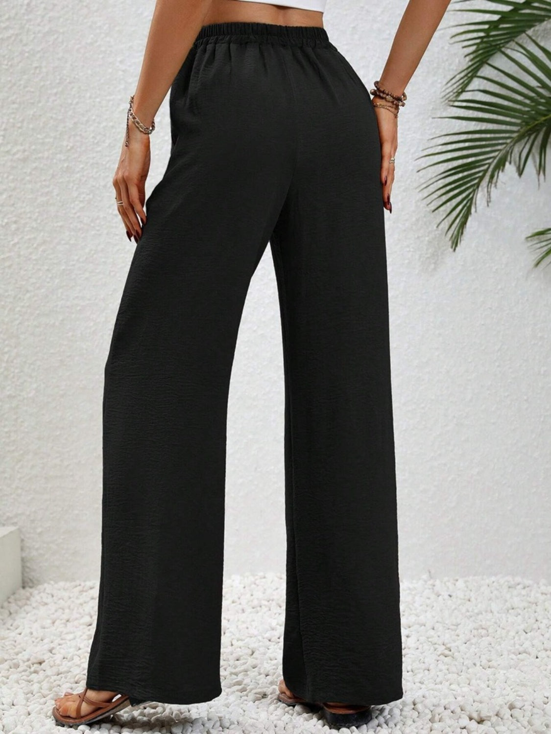 Wide Leg Drawstring Pants 4f3bc48e-c3ca-4247-8c47-fec0e2959d56-Max Trendsi