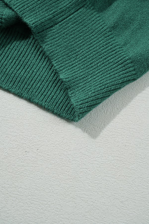 Blackish Green Pearl Beaded Merry Casual Sweater 51440c298398375f Glownestbest