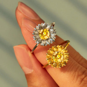Sunflower Zircon 925 Sterling Silver Ring 51b2a270-ba75-4623-994b-891addaca9b6-Max Trendsi
