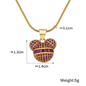 18K gold exquisite dazzling cartoon bear diamond design light luxury style pendant necklace 51ca1bbf-0058-4616-bdeb-67213a74b95a Artshiney