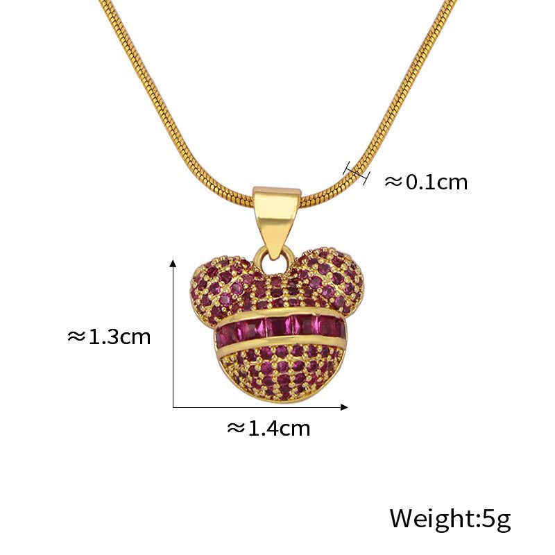 18K gold exquisite dazzling cartoon bear diamond design light luxury style pendant necklace 51ca1bbf-0058-4616-bdeb-67213a74b95a Artshiney