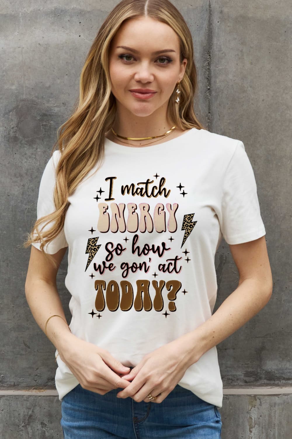 Glownestbest ® | Simply Love Full Size Round Neck Graphic Cotton Tee 521956f3f24043d482b9497294f4215a-Max Glownestbest