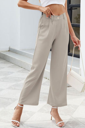 Pocketed High Waist Pants 522a06b7-b3ca-4757-ad64-1efe7a44467d-Max Trendsi