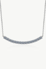 Sterling Silver Curved Bar Necklace Silver One Size 522ef30b67cd4648b2ad53a51f7f2e80-Max Trendsi