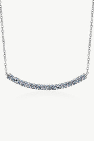 Sterling Silver Curved Bar Necklace Silver One Size 522ef30b67cd4648b2ad53a51f7f2e80-Max Trendsi