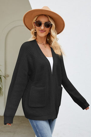 Open Front Raglan Sleeve Pocketed Cardigan 52bbbb81-832c-4f02-acae-829bd2be9b21-Max Glownestbest