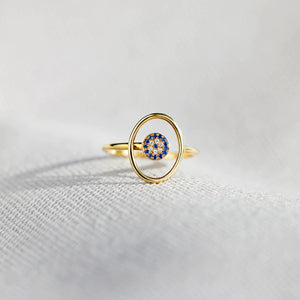 925 Sterling Silver Evil Eye Ring 54a55694-7de3-4508-abe6-350f7f652968-Max Trendsi