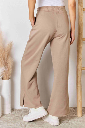 RISEN Wide Waistband Slit Wide Leg Pants 54ba6964-492f-40ae-a3b8-9d8d0fbe4069-Max Trendsi