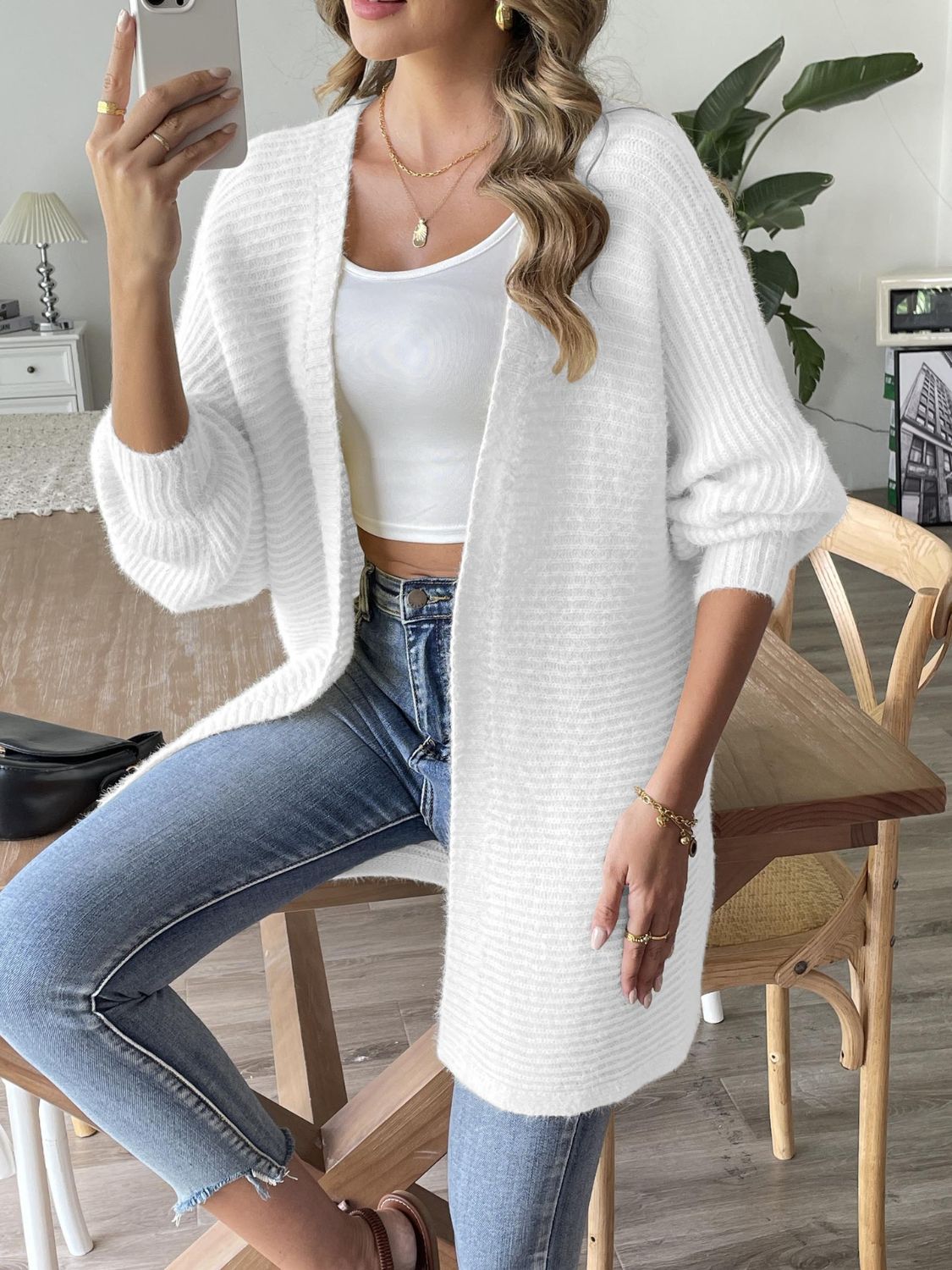 Open Front Long Sleeve Cardigan 557ad40c-7049-4f6f-a6de-d55bbb893ee0-Max Glownestbest
