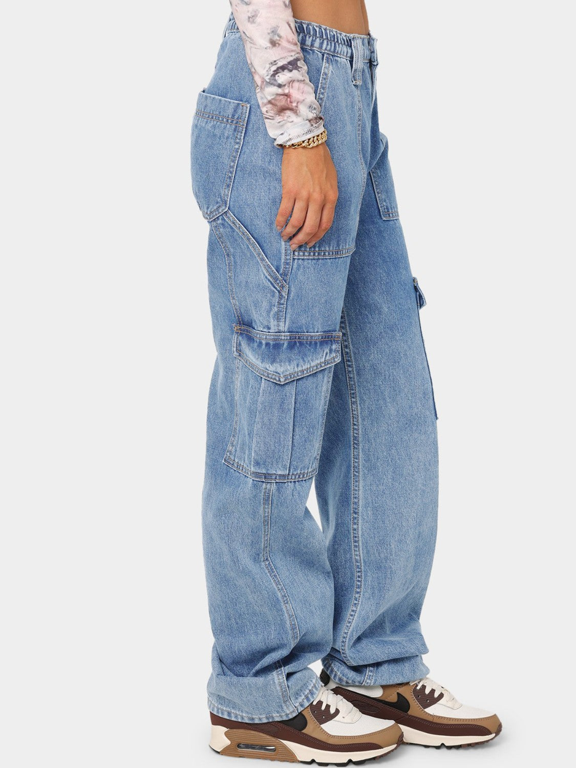 Straight Jeans with Pockets 558437c1209b497fb7fc10ae92ae2971-Max Trendsi