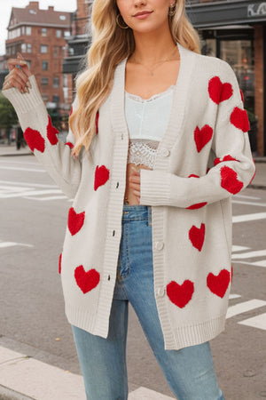 Heart Button Down Long Sleeve Cardigan 5592cc37-a7cb-4e7a-97b8-311f587e9b6f-Max Glownestbest