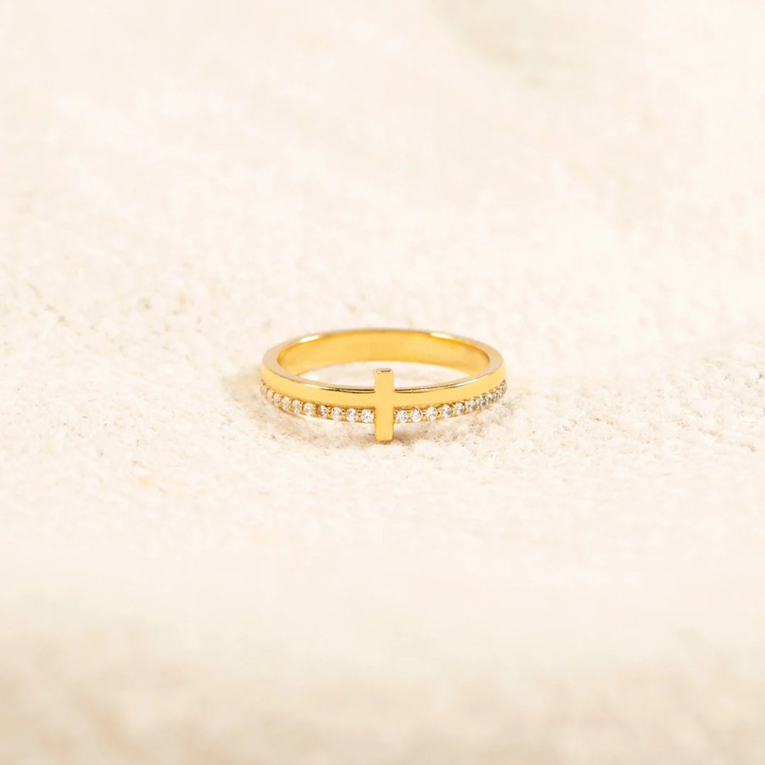Zircon 925 Sterling Silver Cross Ring 55d34ff6-7497-475c-8fcb-82bee872d7b4-Max Trendsi