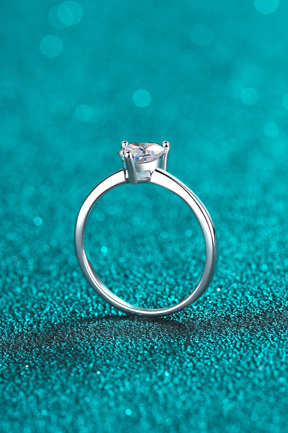 925 Sterling Silver Heart-Shaped Moissanite Solitaire Ring 565a43ca11294aba995e3743a47b1047-Max Trendsi