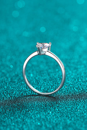 925 Sterling Silver Heart-Shaped Moissanite Solitaire Ring 565a43ca11294aba995e3743a47b1047-Max Trendsi