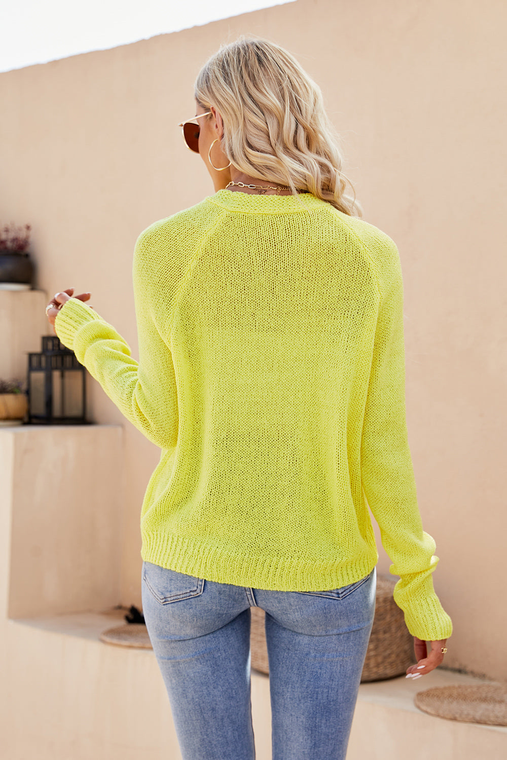 Button Up V-Neck Long Sleeve Cardigan 5678294f55414207b1c814cdb5d32d3d-Max Glownestbest