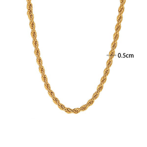 18K Gold Vintage Simple Cuban Chain Design Versatile Necklace Style B 56a88062-86c7-4b98-bc0c-e4fde09e9d69 Artshiney