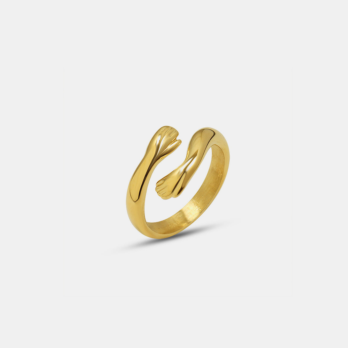 Titanium Steel Hug Bypass Ring 56bbaff7-7944-47e4-b65b-aac7bd1bef68-Max Trendsi