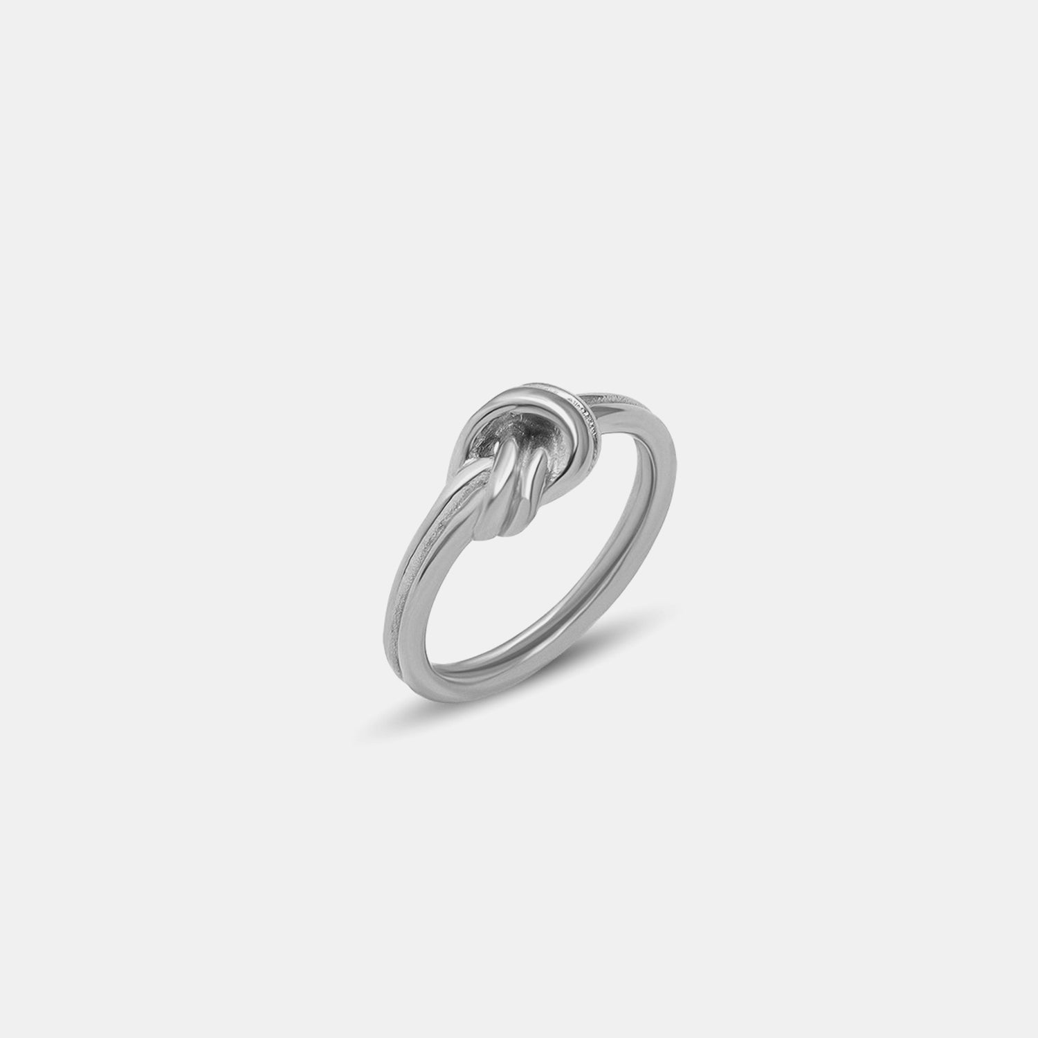 Titanium Steel Knot Ring Silver 577a2475-35c0-4c14-b22e-211d41140cd5-Max Trendsi