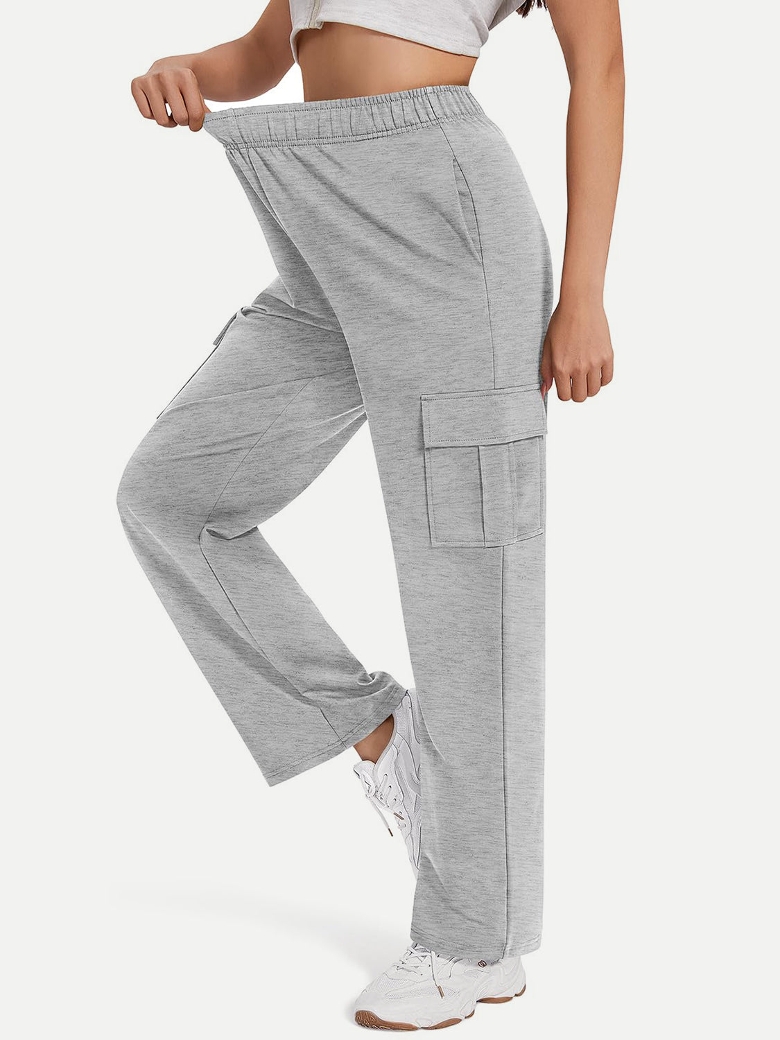 Pocketed High Waist Pants 5808eee0-f8ec-44b0-8c3b-da39f375297f-Max Trendsi