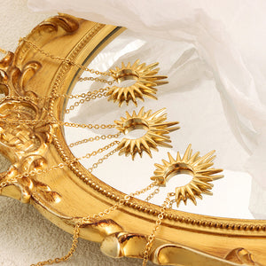 18K gold trendy and fashionable C-shaped star design simple style necklace 590c209a-9cfb-40a3-ab16-606369ce1d6a Artshiney