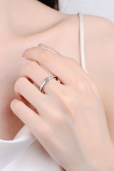 Heart-Shaped Moissanite Solitaire Ring Silver 5946eac5523149a9b0603610f968e9cd-Max Trendsi