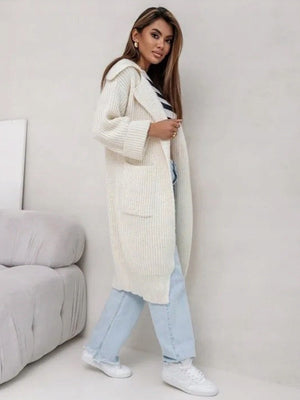 Pocketed Collared Neck Dropped Shoulder Cardigan 594d04ee-aea8-487c-8bba-4345ee8a148d-Max Glownestbest
