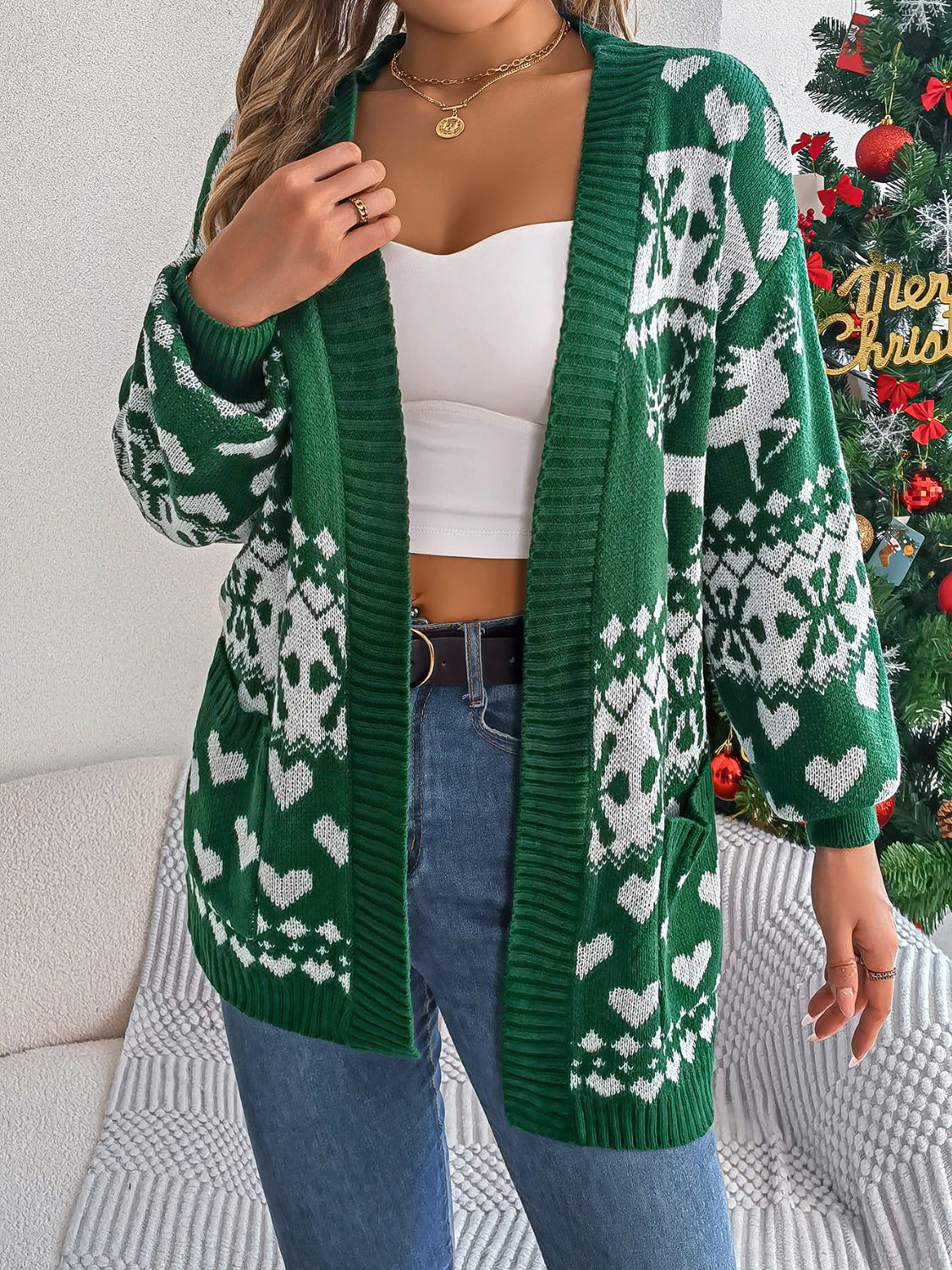 Pocketed Open Front Long Sleeve Cardigan 5a742326-f0db-4a74-a222-f8d94a4f3195-Max Glownestbest