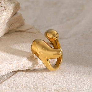 18K Gold-Plated Stainless Steel Open Ring 5aae1fe6-b15f-4b65-a4aa-c7f8217eab9d-Max Trendsi