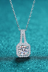 Look Amazing 2 Carat Moissanite Pendant Necklace Silver One Size 5ab56ef572ed4bf2837b801da0ca2685-Max Trendsi