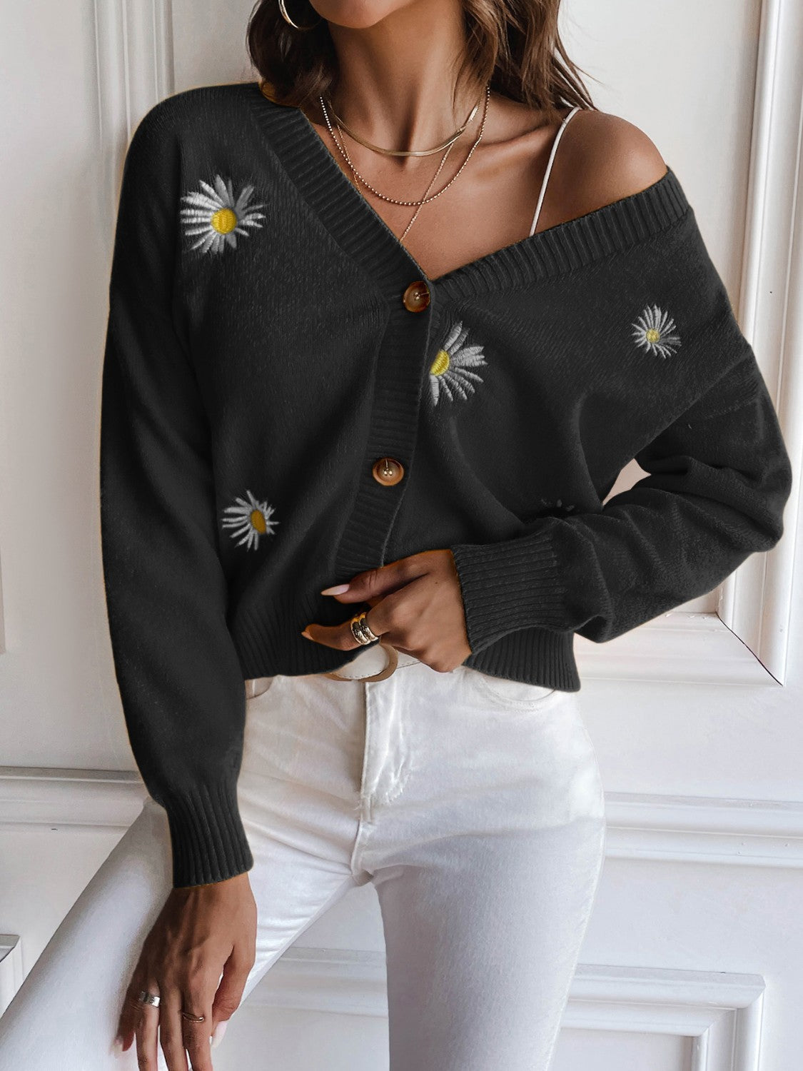 Glownestbest® | Floral Button Up Cardigan 5b96595f9c0b4b91b98ddc054624e5fc-Max Glownestbest