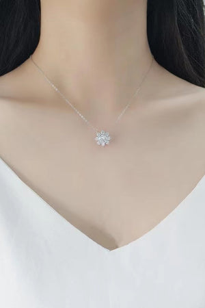1 Carat Moissanite Floral Pendant Necklace 5ca9200796e74f5bb9237b8c011f451f-Max Trendsi