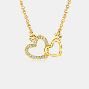 Moissanite 925 Sterling Silver Heart Necklace 5d11274d-902f-4e1e-8880-b728d68de4c4-Max Trendsi