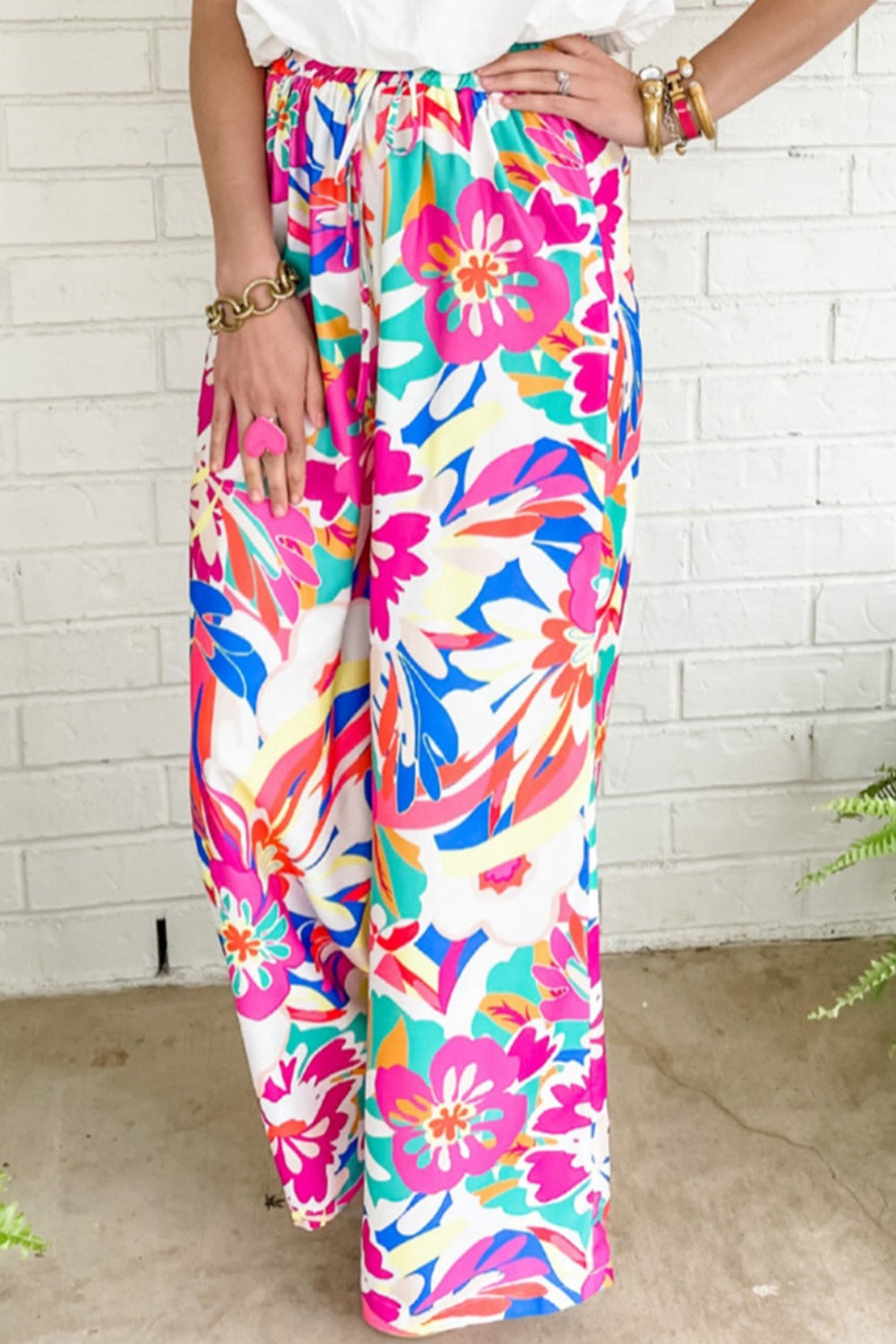 Printed Wide Leg Pants 5d253894-7e0d-4f07-92d2-717fb184e756-Max Trendsi