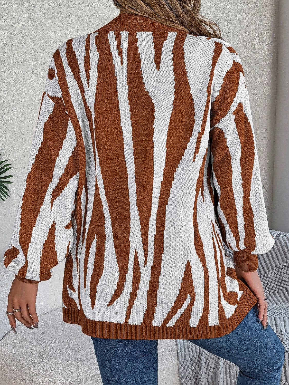 Open Front Animal Print Cardigan 5d431c7282a647569442746d0f7f0232-Max Glownestbest