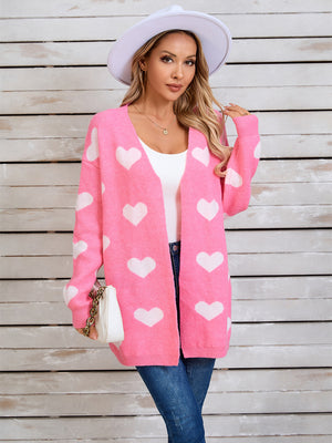 Heart Open Front Long Sleeve Cardigan 5e86c301-a736-4e5f-b313-948397d30ac9-Max Glownestbest