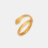 Titanium Steel Snake Shape Bypass Ring Style B 7 600d6b47-13d8-4f6b-842d-df0f862e4b39-Max Trendsi