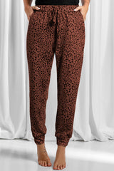 Full Size Leopard Drawstring Pocketed Pants Dark Brown 6060c645-e35d-4ffc-8be4-6f56e90bd789-Max Trendsi
