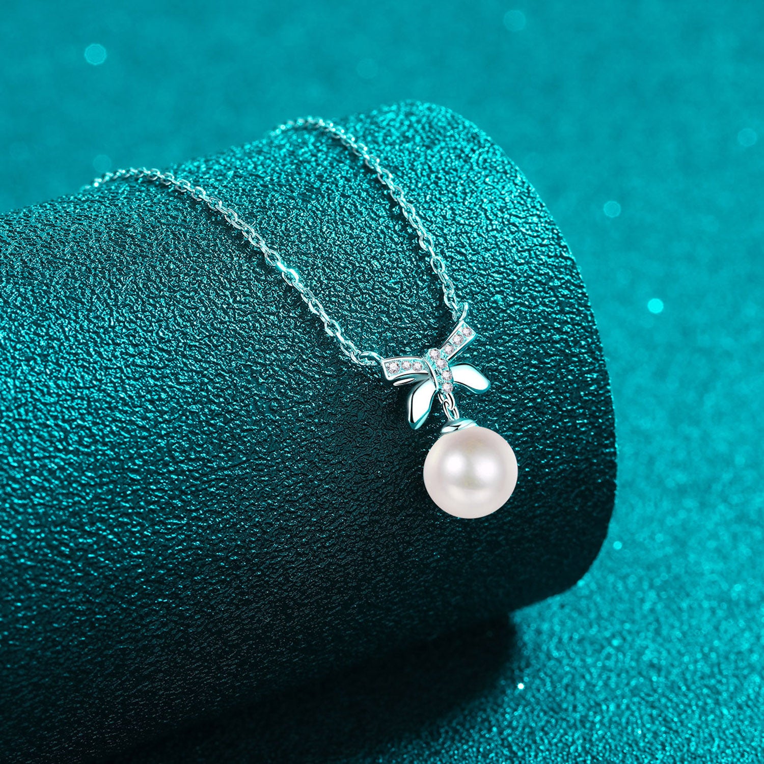 Pearl Pendant Moissanite 925 Sterling Silver Necklace 60c037bb-23fd-4380-b580-113115a985f2-Max Trendsi