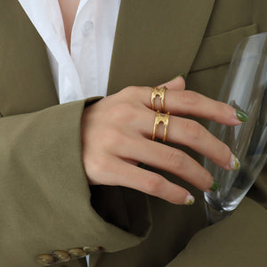 Titanium Steel Double-Layered Ring Gold 7 61e12ee5-133b-4ab8-b444-c8582f2f622a-Max Trendsi