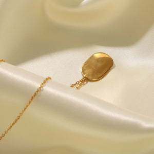 18K Gold Plated Geometric Transparent Zircon Palm Oval Eye Pendant Necklace 62257f23-e3d3-4c15-93ad-73a23bc201ab Artshiney
